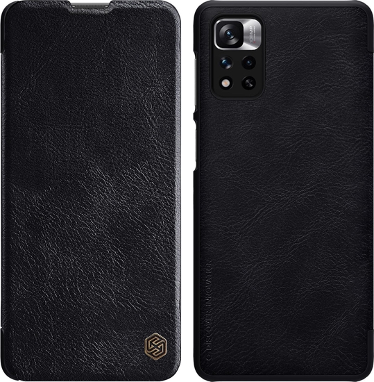 Изображение Nillkin Nillkin Qin Case etui do Xiaomi Poco X4 Pro 5G osłona na aparat kabura pokrowiec obudowa z klapką czarny