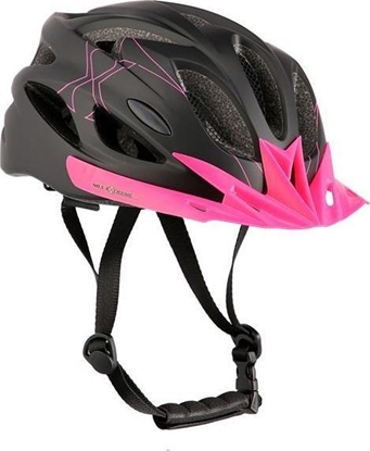 Attēls no NILS Extreme Kask rowerowy na rolki/deskorolkę Nils Extreme MTW291 czarno-różowy rozmiar L (55-61CM)