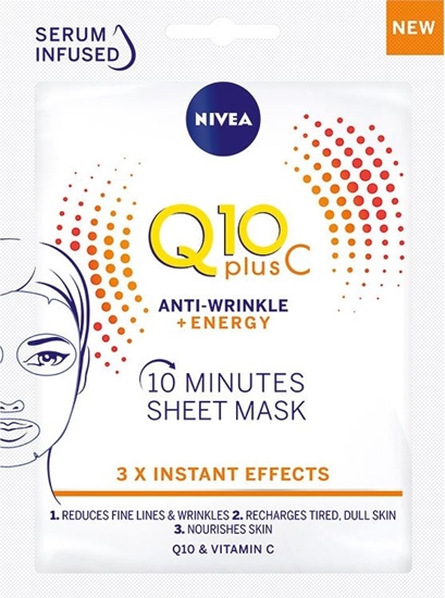 Picture of Nivea Q10 Plus C Maska w płacie 10-minutowa Anti-Wrinkle+Energy