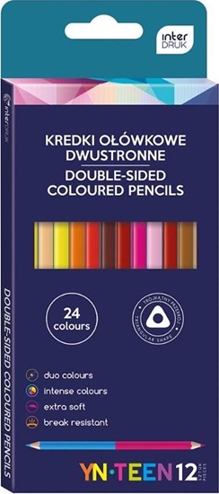 Изображение Noster Kredki ołówkowe dwustronne 24 kolory NOSTER