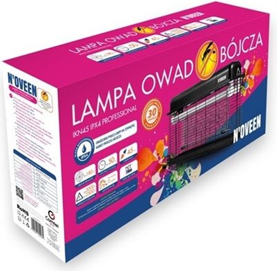 Изображение Noveen Lampa owadobójcza IKN45 IPX4 czarna