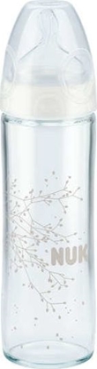 Attēls no NUK Stiklinis buteliukas su silikono žinduku NUK First Choice + NEW CLASSIC, 240 ml, 0-6 mėn.