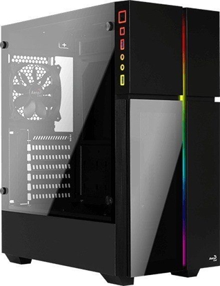 Attēls no Geh AeroCool Midi Playa Black RGB MicroATX/ATX/Mini-ITX o.N.