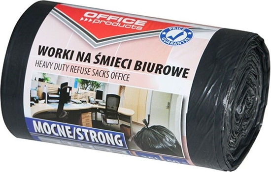 Picture of Office Products Worki na śmieci biurowe OFFICE PRODUCTS, mocne (LDPE), 35l, 50szt., czarne