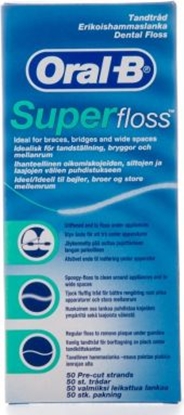 Изображение Oral-B Super Floss (U) nić dentystyczna 50 odcinków