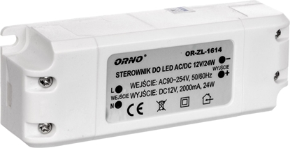 Изображение Orno Zasilacz LED 12V DC 24W 2A IP20 (OR-ZL-1614)