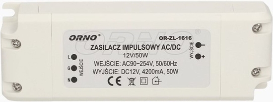 Picture of Orno Zasilacz LED 12V DC 50W 4,2A IP20 (OR-ZL-1616)