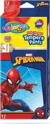 Изображение Patio Farby temperowe Colorino Kids 12 kolorów Spiderman 12 ml