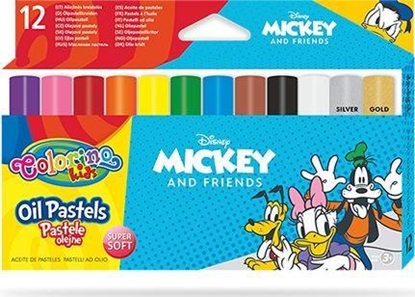 Attēls no Patio Pastele olejne trójkątne 12 kolorów Colorino Kids Mickey