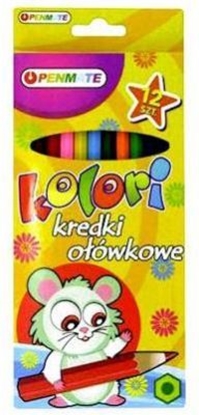 Изображение Penmate Kredki Ołówkowe Kolori 12 Kolorów