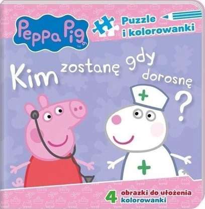 Изображение Peppa Pig. Puzzle i kolorowanki. Kim zostanę