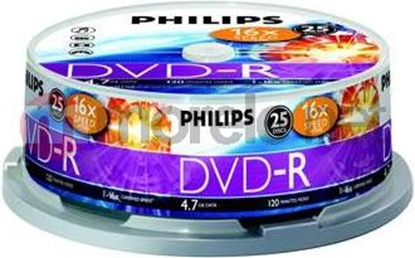 Attēls no Philips DVD-R 4.7 GB 16x 25 sztuk (DM4S6B25F)