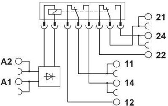 Picture of Phoenix Contact Moduł przekaźnikowy 2P 15A 24V DC PLC-RSC- 24DC/21-21 (2967060)