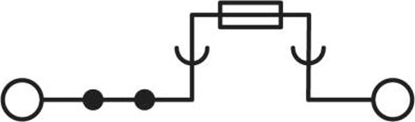 Picture of Phoenix Contact Złączka szynowa z bezpiecznikiem 5x20 6,3A 2-przewodowa 4mm2 UT 4-HESI (3046032)
