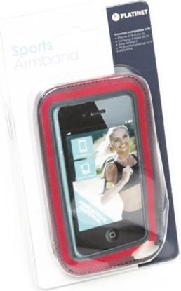 Изображение Platinet POSR mobile phone case 12.7 cm (5") Armband case Black, Red, Transparent