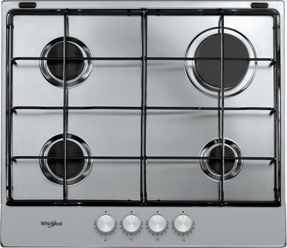 Attēls no Whirlpool TGML 650 IX hob Stainless steel Built-in 58 cm Gas 4 zone(s)