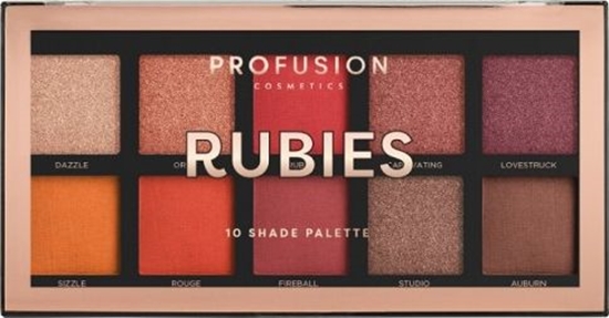 Изображение ProFusion Profusion Rubies Eyeshadow Palette paleta 10 cieni do powiek