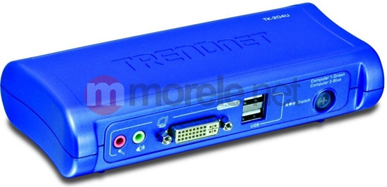 Изображение Przełącznik TRENDnet 2 PORT DVI/USB KVM SWITCH KIT (TK-204UK) - Z010051