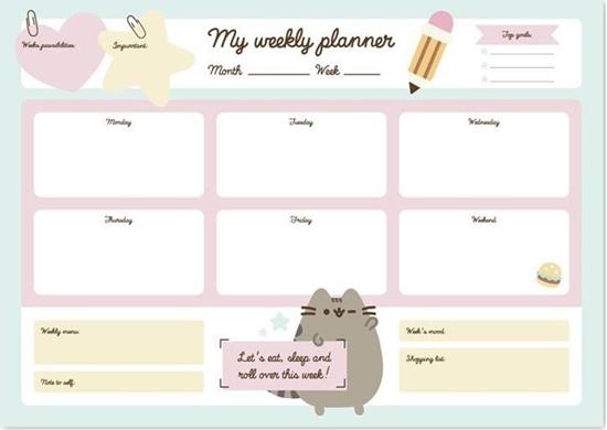 Изображение Pusheen Planner tygodniowy z kolekcji Foodie