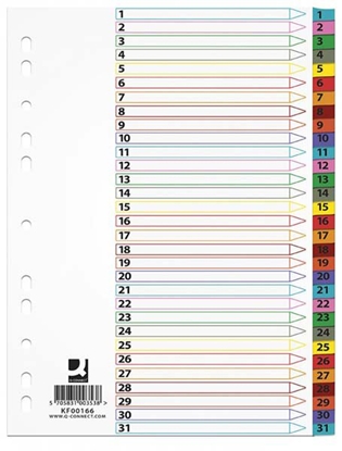 Picture of Q-Connect Przekładki Mylar A4 1-31 (KF00166)