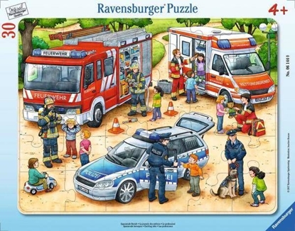 Picture of Ravensburger Puzzle ramkowe 30el. Ekscytujące prace 061440 RAVENSBURGER