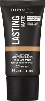 Attēls no Rimmel  Lasting Matte 203 True Beige 30ml