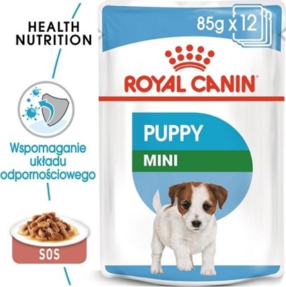 Attēls no Royal Canin Royal Canin Mini Puppy karma mokra dla szczeniąt, od 2 do 10 miesiąca życia, ras małych saszetka 85g