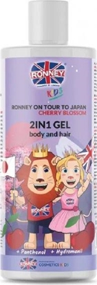 Изображение Ronney RONNEY_Kids On Tour To Japan 2in1 Gel Body And Hair żel do mycia ciała i włosów dla dzieci od 3 roku życia Japońska Wiśnia 300ml