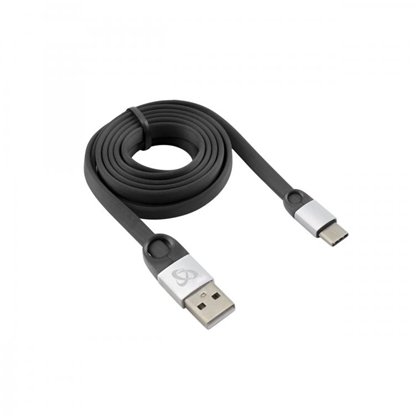 Attēls no Sbox USB 2.0-Type-C/2.4A black/silver 1.5M