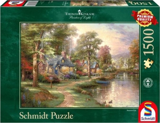 Изображение Schmidt Spiele Puzzle 1500 elementów THOMAS KINKADE Nad jeziorem