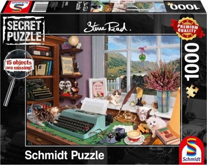 Attēls no SCHMIDTS Puzzle 1000 elementów STEVE READ (Secret Puzzle) Na biurku