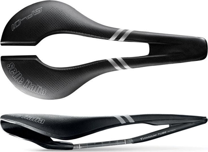 Изображение Selle Italia Siodło SELLE ITALIA SP-01 TITANIUM SUPERFLOW L (id match - L3) ti 316 tube 7, fibra-tek, czarne (NEW)