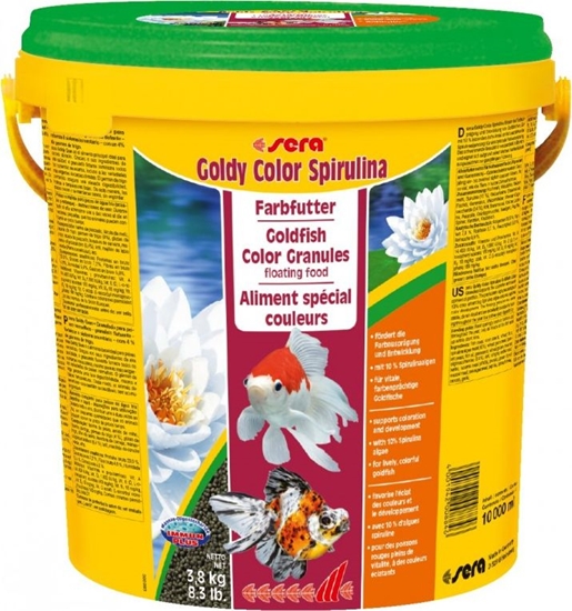 Picture of Sera Goldy Color Spirulina Nature 10 l, granulat - pokarm dla złotych rybek