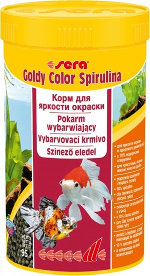 Picture of Sera Goldy Color Spirulina Nature 250 ml, granulat - pokarm dla złotych rybek