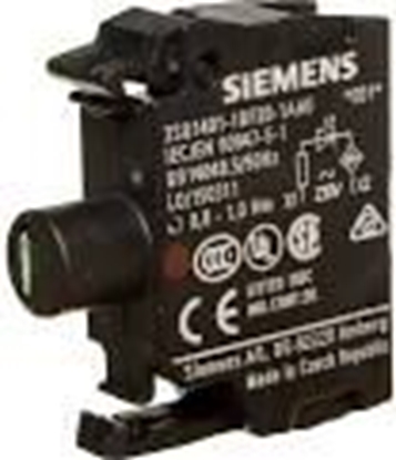 Изображение Siemens Oprawka z LED czerwona 230V AC montaż czołowy (3SU1401-1BF20-1AA0)