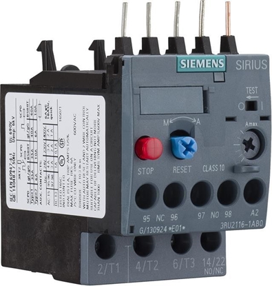 Attēls no Siemens Przekaźnik termiczny Sirius 5,5 - 8A (3RU2116-1HB0)