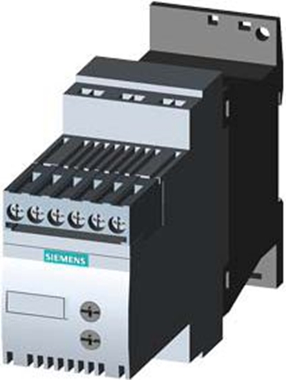 Изображение Siemens Softstart 3-fazowy 200-480VAC 12,5A 5,5kW/400V Uc=110-230V AC/DC S00 (3RW3017-1BB14)