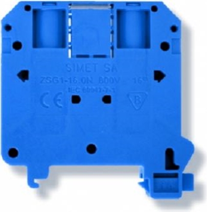 Attēls no Simet Złączka szynowa 2-przewodowa 16mm2 niebieska ZSG1-16.0Nn (11621313)