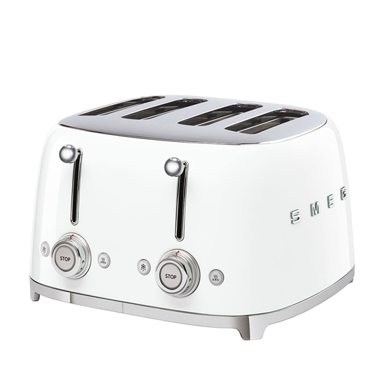 Picture of SMEG TOASTER 4X4 50�STYLE WHITE TSF03WHEU