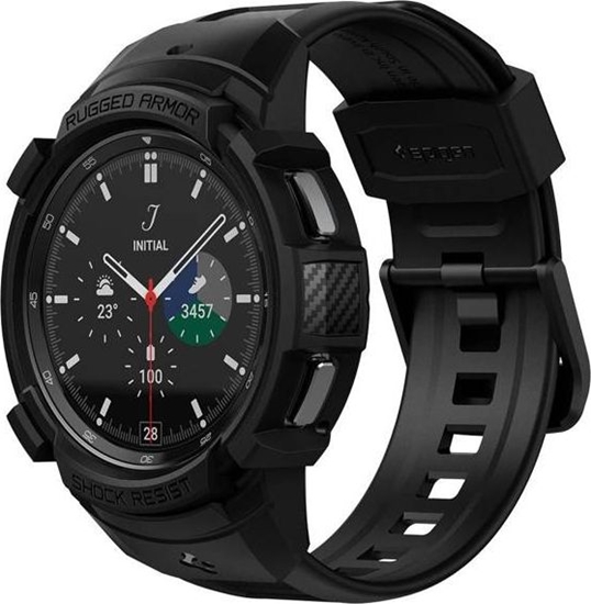 Picture of Spigen Pasek Spigen Rugged Armor Pro Samsung Galaxy Watch 4 Classic 46mm Matte Black