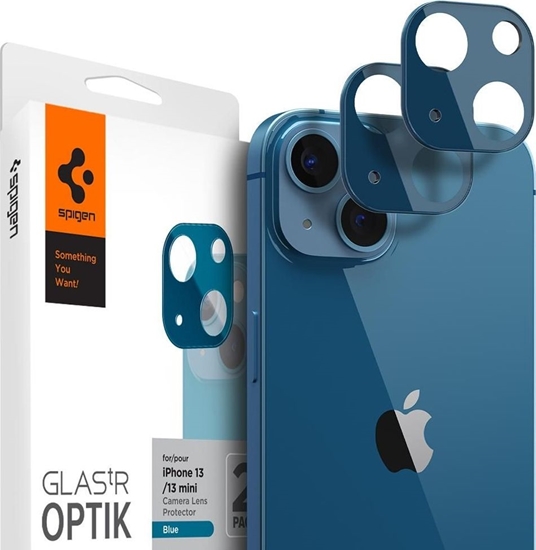 Picture of Spigen Szkło hartowane na aparat Spigen Optik Camera Lens Apple iPhone 13/13 mini Blue [2 PACK]