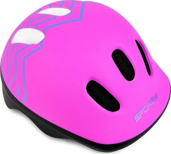 Изображение Spokey Kask dziecięcy regulowany 44-48 cm STRAPY różowy Spokey Rozmiar 44-48