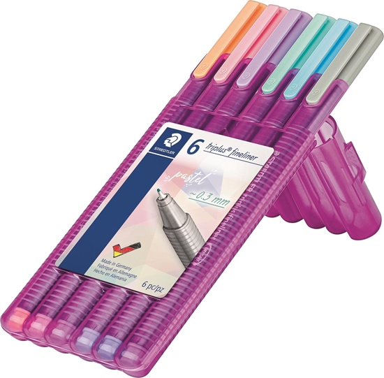 Изображение Staedtler CIENKOPIS STAEDTLER TRIPLUS PASTEL 6 KOLORÓW W ETUI