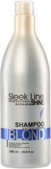 Изображение Stapiz Sleek Line Blond Shampoo Szampon z jedwabiem do włosów blond 1000ml