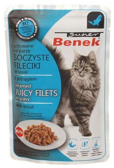 Изображение Super Benek Super Benek Saszetka Filet W Sosie Z Pstrągiem 85g