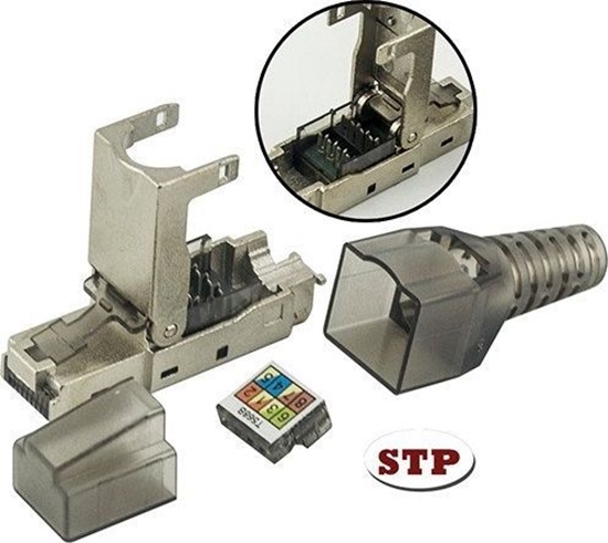 Picture of Techly Techly Samozaciskowy Wtyk Modularny RJ45 Cat.6A STP Beznarzędziowy