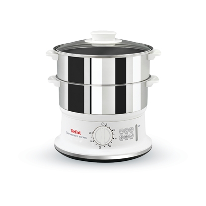 Изображение Tefal VC145 steam cooker 2 basket(s) Freestanding 900 W White, Stainless steel