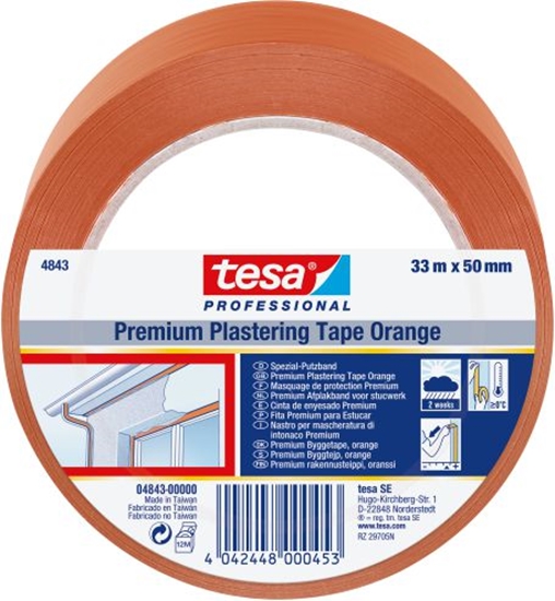 Picture of Tesa Taśma tynkarska PVC profesjonalna 33m x 50mm pomarańczowy (04843-00000)