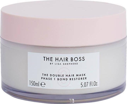 Изображение The Hair Boss THE HAIR BOSS_SET By Lisa Shepherd The Double Hair Mask Phase 1 i 2 keratynowe maski nawilżające odbudowujące strukturę włosa 2x150ml