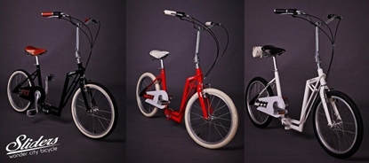 Изображение The-sliders Metro White gustowny i komfortowy, składany rower, hulajnoga 2w1